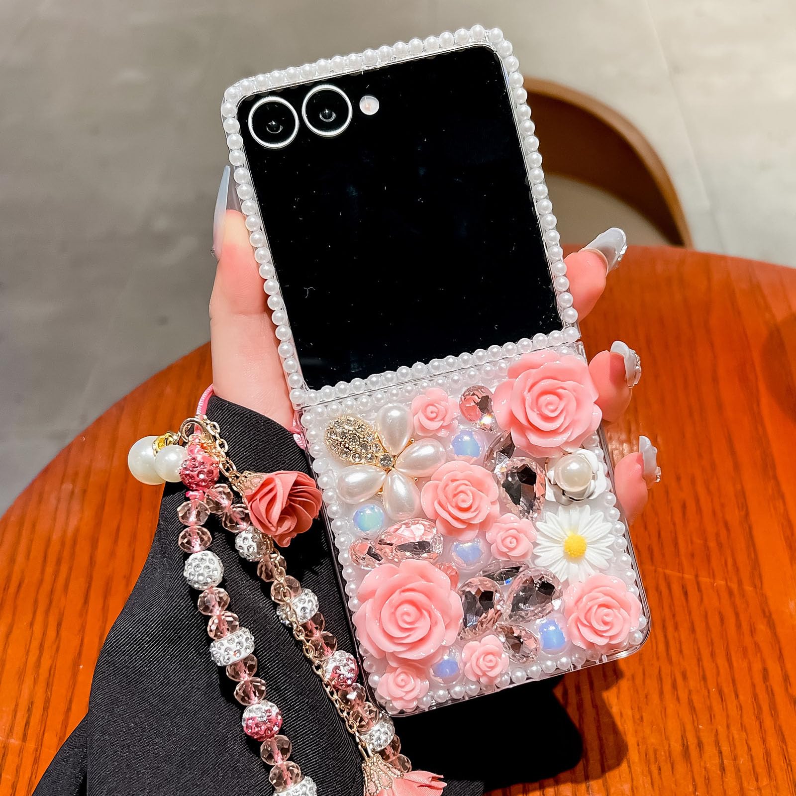 Amazon.com: Changjia for Samsung Galaxy Z Flip 7 Glitter Bling